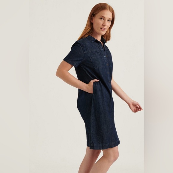 NWT-Brand New Lucky 🍀 Brand Denim Button Shirt Dress - Picture 5 of 5